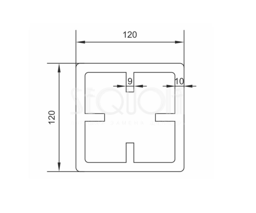 Столб SEQUOIA Эволюция 3D ДЕРЕВО КОРИЧНЕВЫЙ купить в Москве