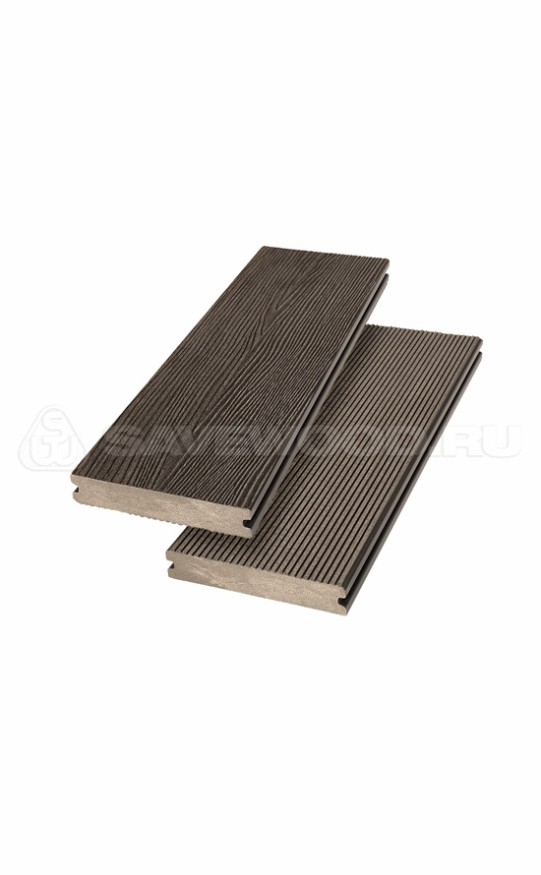 Террасная доска ДПК SaveWood, SW Abies (R), Темно-коричневый купить в Москве