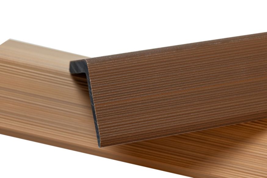 Уголок торцевой Ecodecking Скай коэкструзия Тик купить в Москве