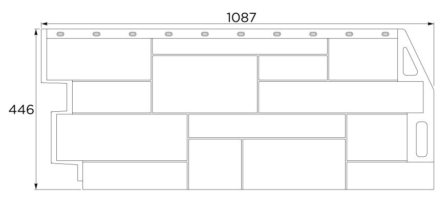 Фасадная панель FineBer Камень природный, Жемчужный купить в Москве