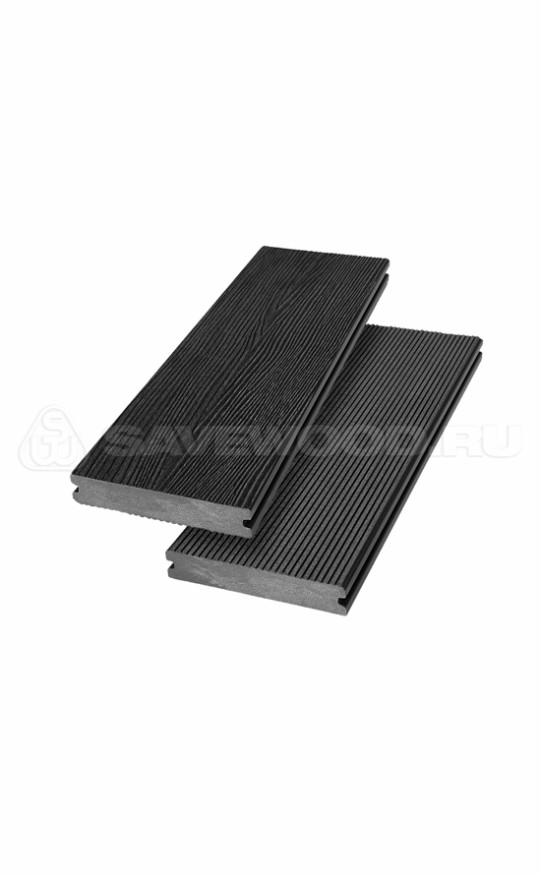 Террасная доска ДПК SaveWood, SW Abies (R), Черный купить в Москве