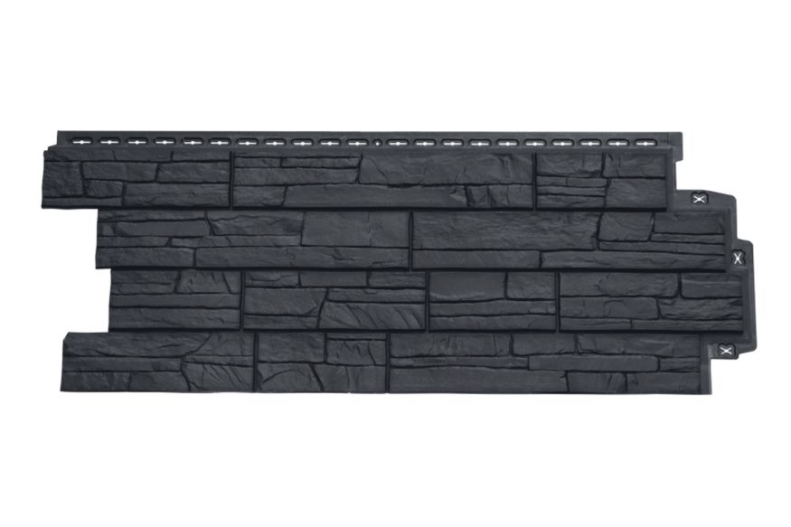 Фасадная панель Grand Line, Сланец Classic, Графит купить в Москве