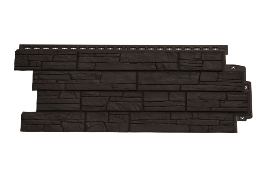 Фасадная панель Grand Line, Сланец Classic, Шоколадный купить в Москве