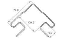 Наружный угол Tecos Ardennes Цвет Ваниль