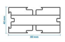 Алюминиевая лага KRONEX 80x40x3000 мм конструктивная