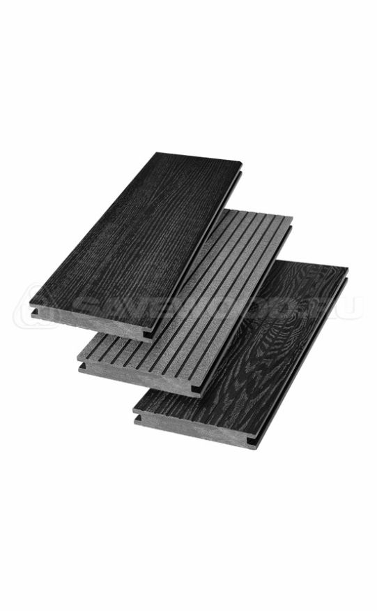 Террасная доска ДПК SaveWood, SW Fraxinus (R), Черный купить в Москве