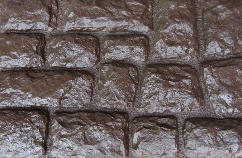 Фасадная панель Аэлит Крупный камень Коричневый купить в Москве