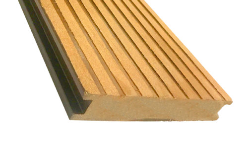 Террасная доска ECODECKING Premium в желтом цвете из ДПК купить в Москве