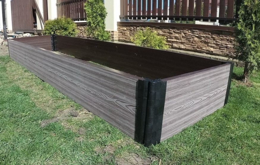 Доска для грядок NauticPrime из ДПК, серого цвета, размеры 300х30х2950 мм купить в Москве