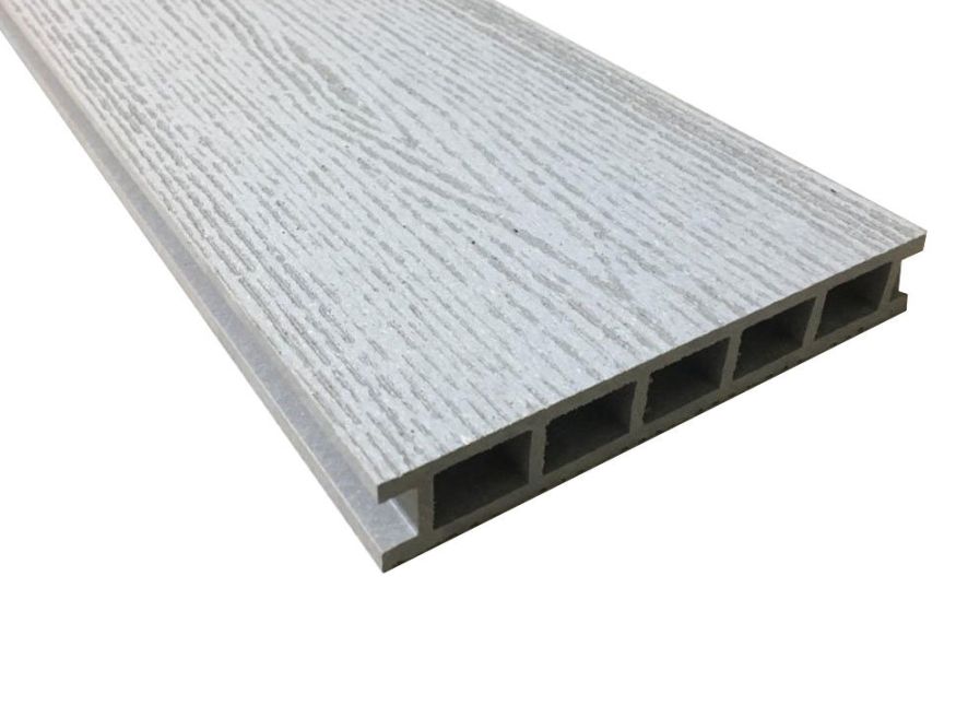 Террасная доска Faynag Stelo из ДПК в цвете серебро. купить в Москве