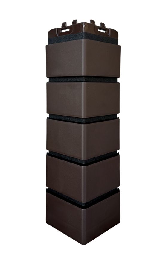 Угол наружный Grand Line, Клинкерный кирпич Design, Шоколадный, шов RAL 9005  купить в Москве