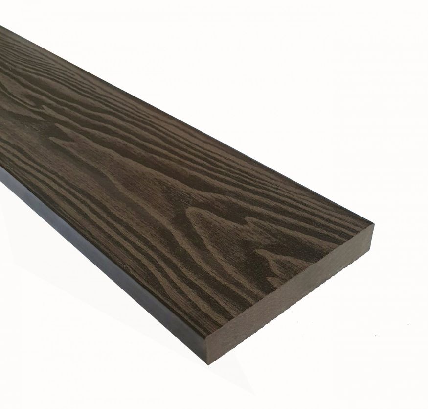 Террасная доска ДПК Terrapol Смарт 3D (Полнотелая без паза) Тик Киото купить в Москве