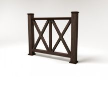 Ограждение из ДПК FG7 цвета венге