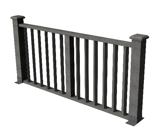 Декоративное ограждение ДПК GRINDERDECO Бруклин серый базальт купить в Москве
