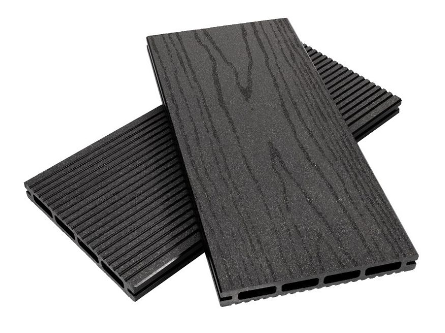 Террасная доска из ДПК NanoWood ECO New в цвете Антрацит купить в Москве