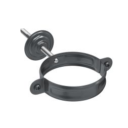 Хомут с комплектом крепления Aquasystem, PU MATT, RAL 7024 Тёмно-серый 150/100