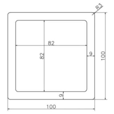 Опорный столб Polivan DENPASAR, черный, без текстуры купить в Москве