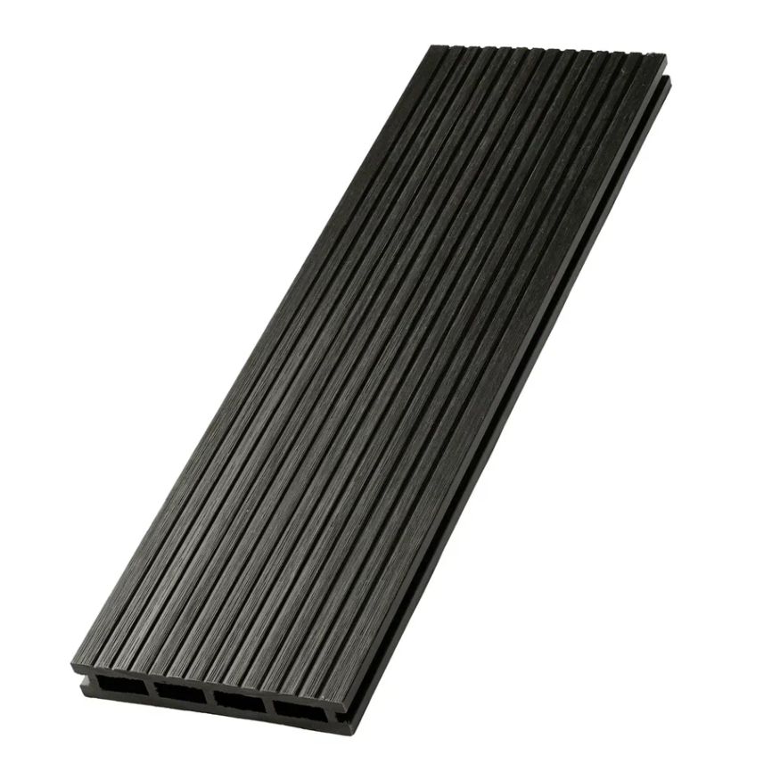 Террасная доска ДПК NanoWood New 3D тиснение + вельвет Графит купить в Москве