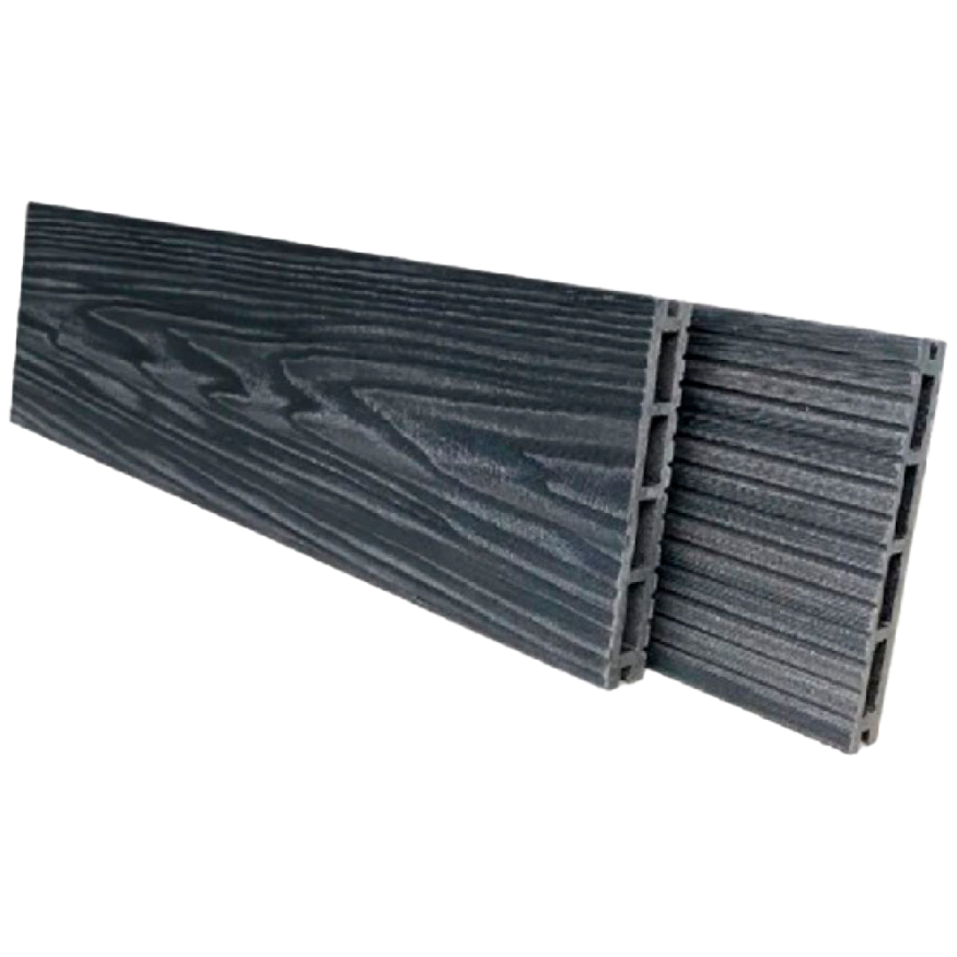 Террасная доска пустотелая NanoWood Comfort 3D Графит купить в Москве