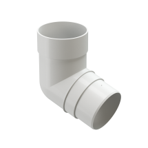 Колено 72˚ для водостока Docke Premium, цвет Пломбир.