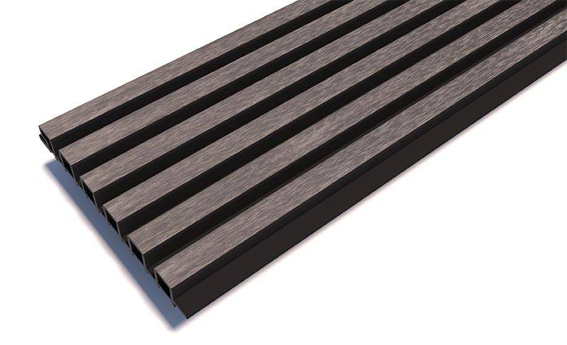 Реечные панели Woodwex, Lines Ultra, Smoke gray купить в Москве