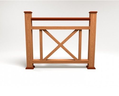 Ограждение из ДПК FG2 терракотового цвета купить в Москве