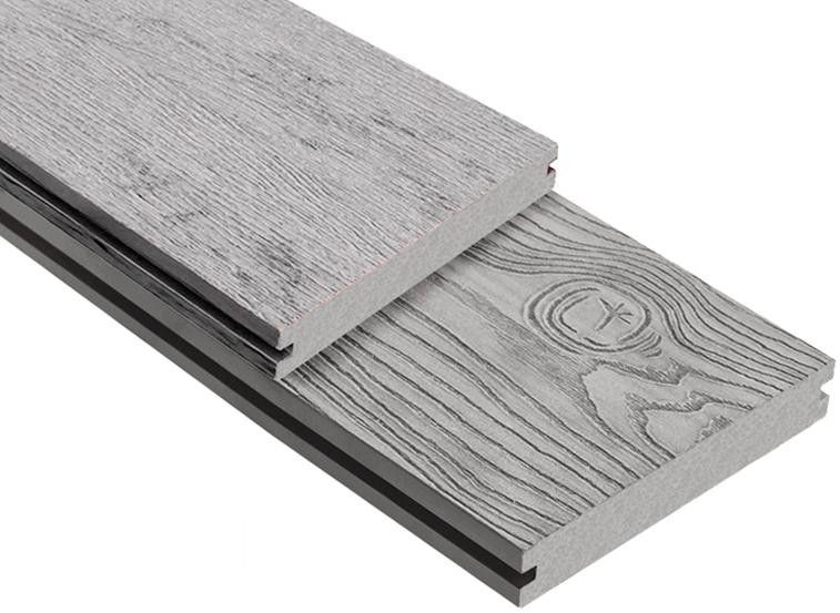 Террасная доска ДПК Outdoor 3D полнотелая STORM/OCEAN GREY, серый микс. купить в Москве
