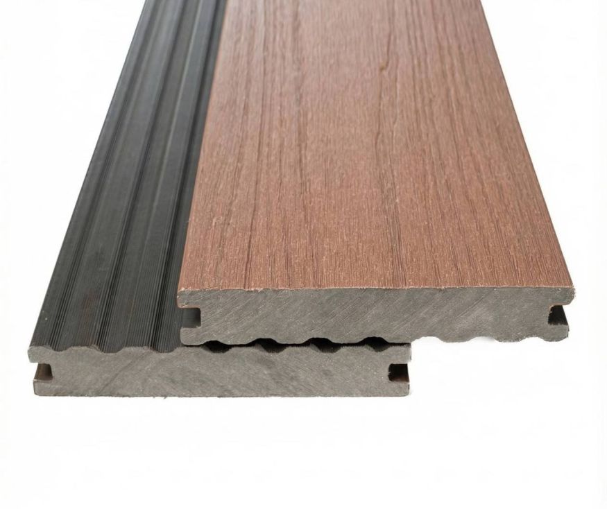 Террасная доска Экодекинг Скай коэкструзия полнотелая, Тик купить в Москве