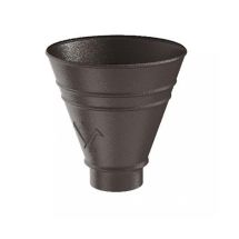 Водосборная воронка круглая Aquasystem RR 32, тёмно-коричневая матовая 150/100