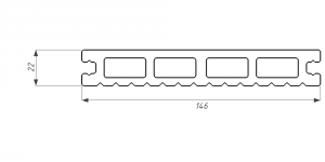 Террасная доска WOODVEX Select из ДПК в цвете Графит купить в Москве