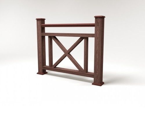 Ограждение из древесно-полимерного композита FG2, цвет шоколадный. купить в Москве